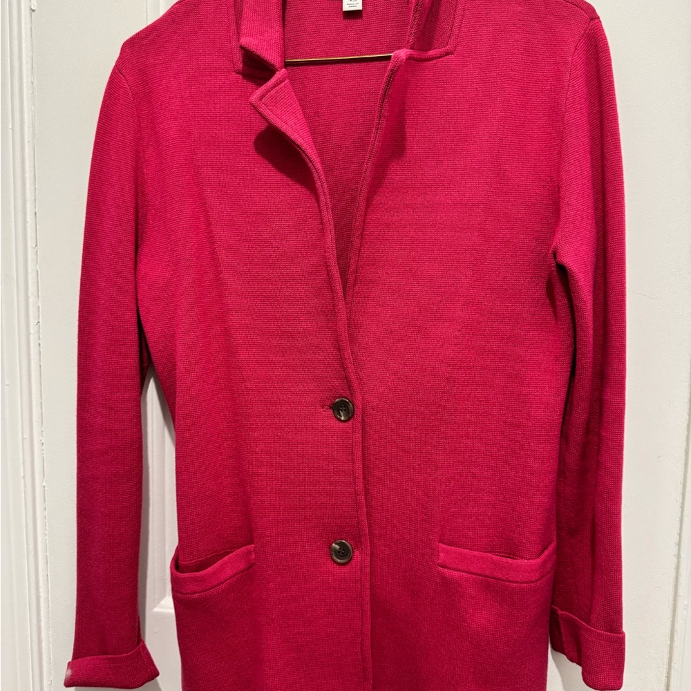 J. Crew Fuchsia Knit Cardigan